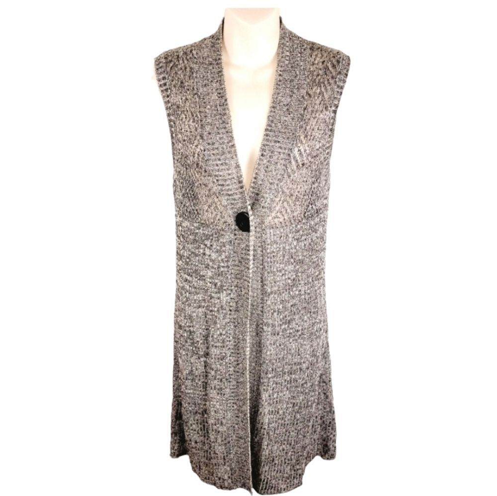 Chico's linen blend open weave sweater vest 0 (Small)